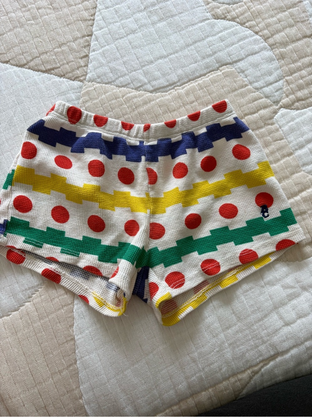 Bobo Choses Multicolor Polka Dot Waffle Shorts